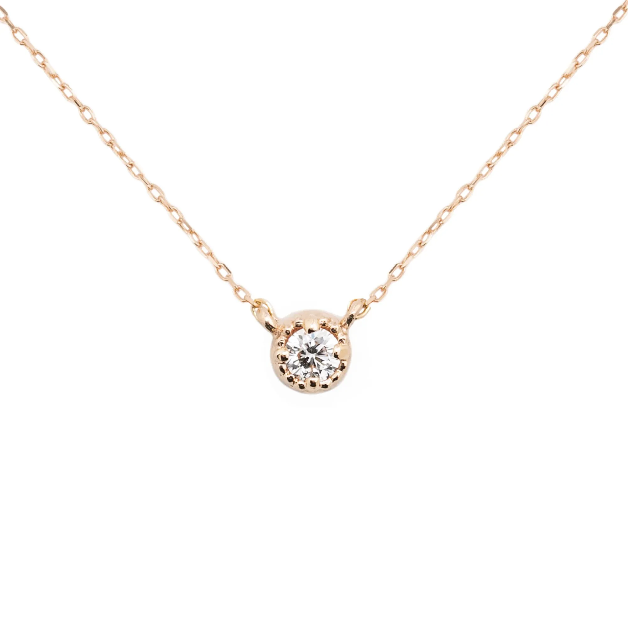 Dahlia Diamond Solitaire Necklace