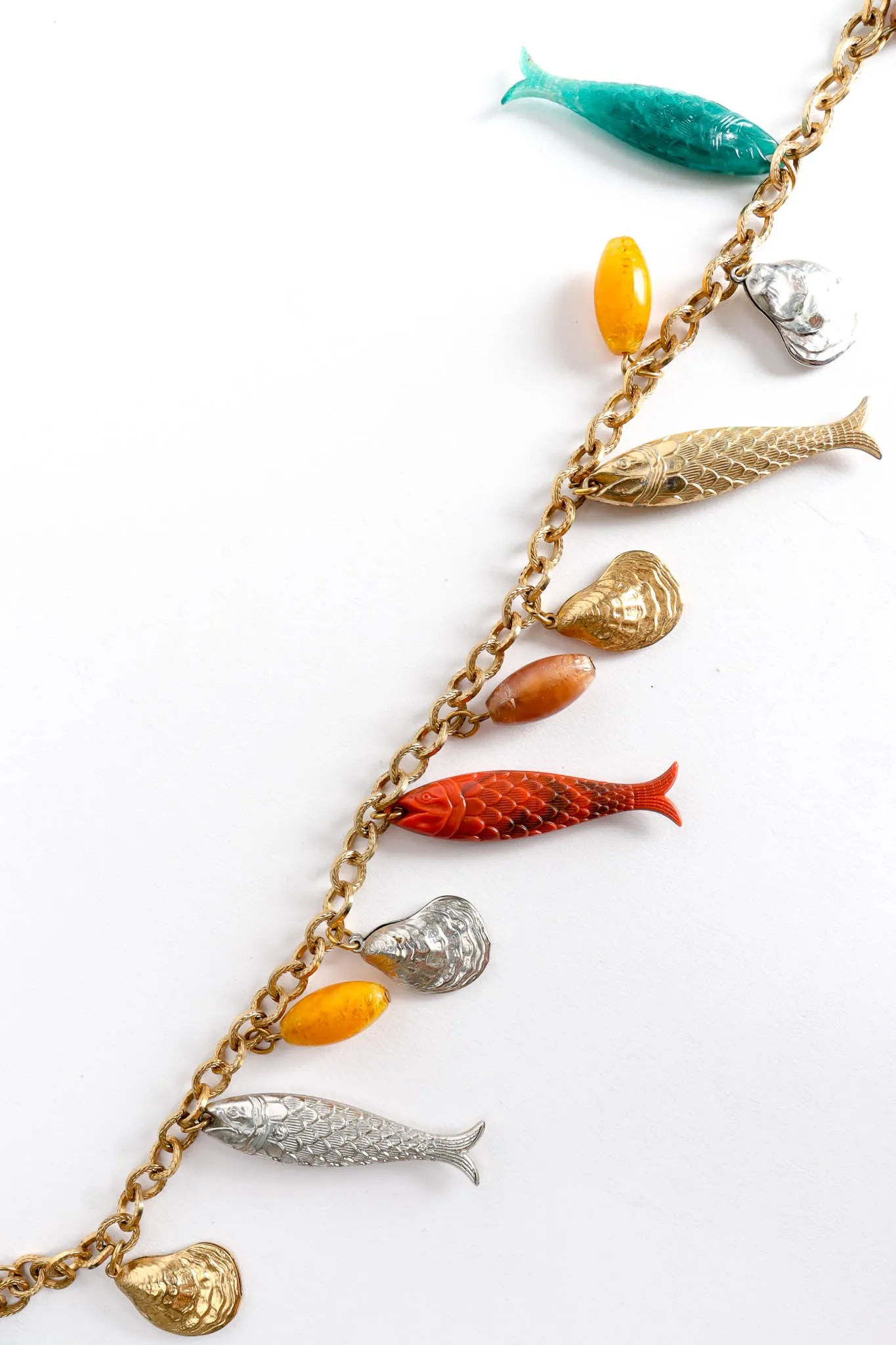 Dancing Fish Shell Charm Necklace