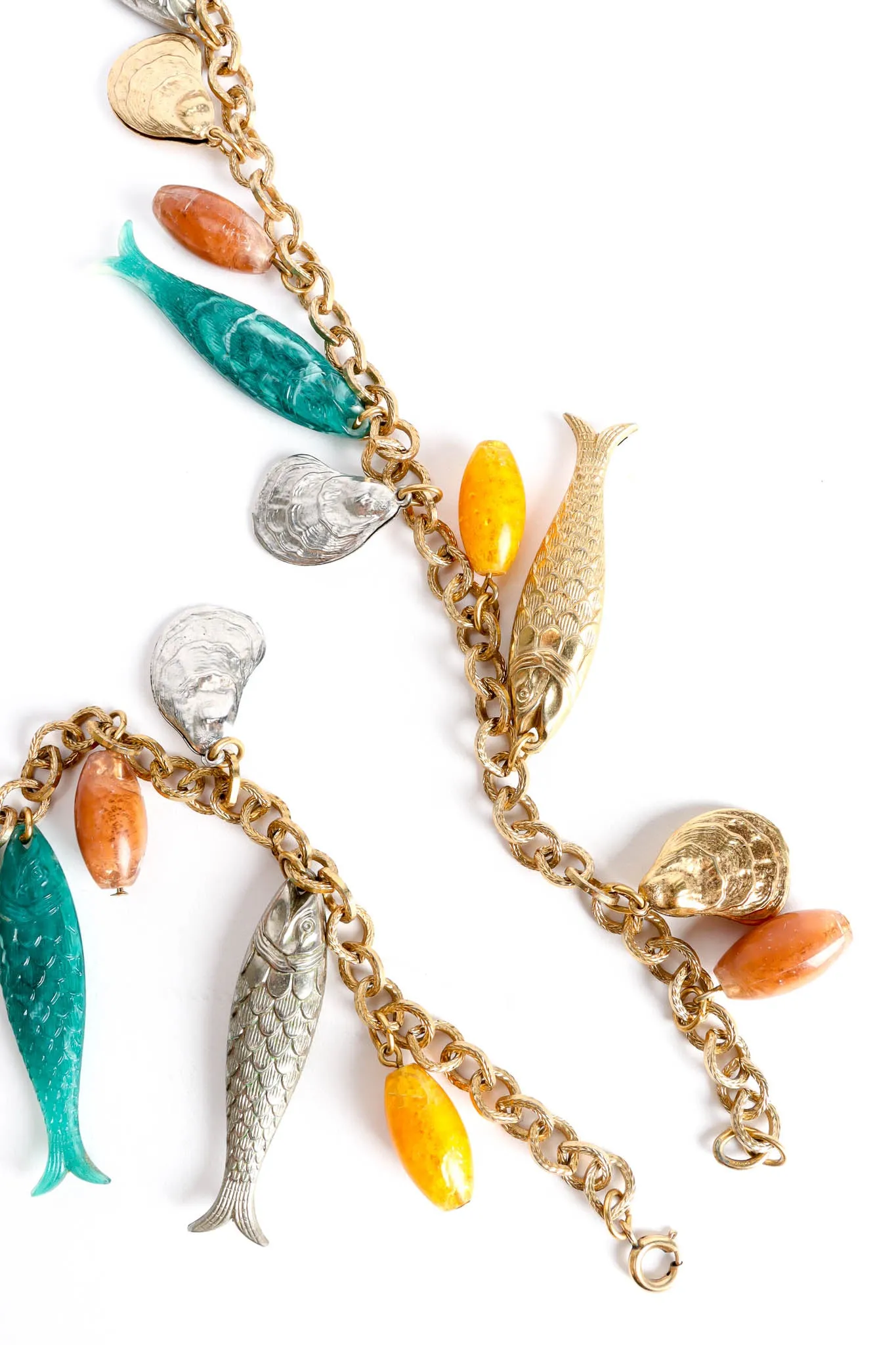 Dancing Fish Shell Charm Necklace