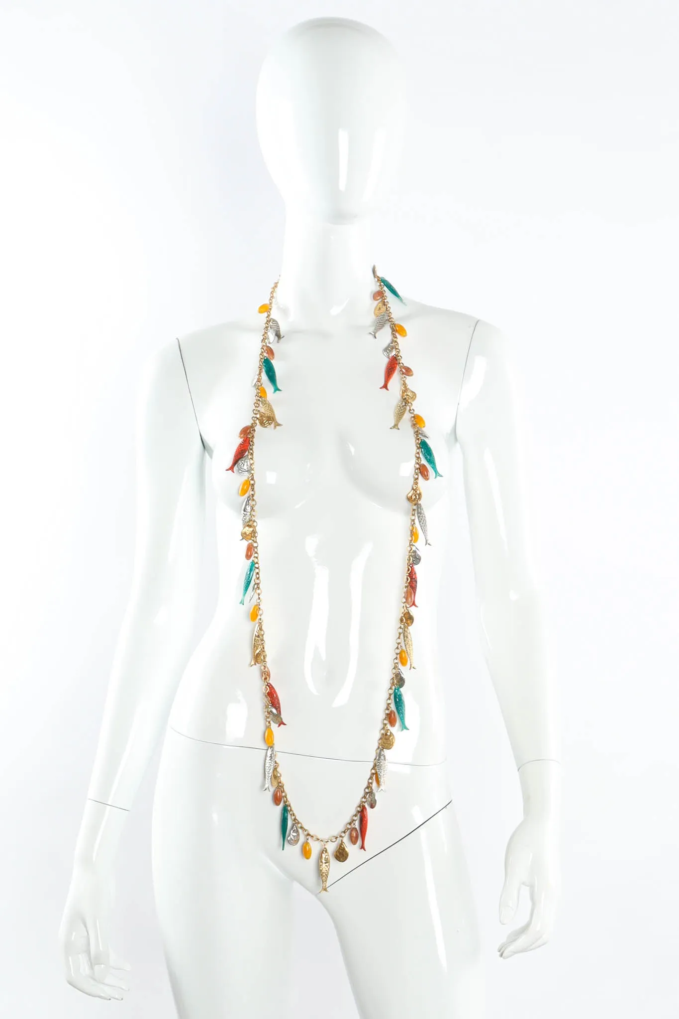 Dancing Fish Shell Charm Necklace