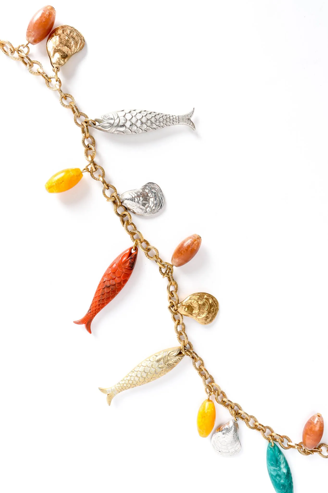 Dancing Fish Shell Charm Necklace