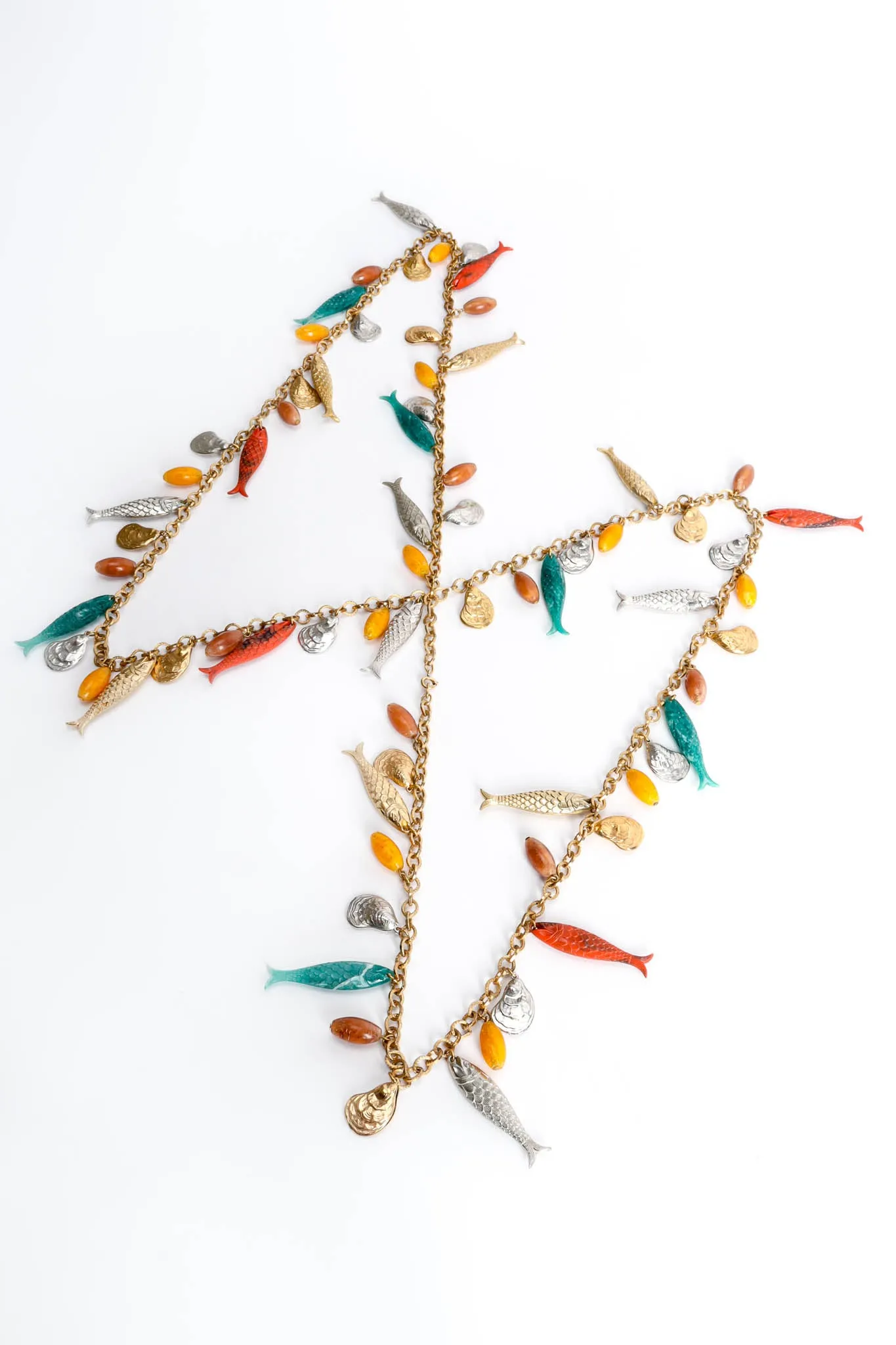 Dancing Fish Shell Charm Necklace