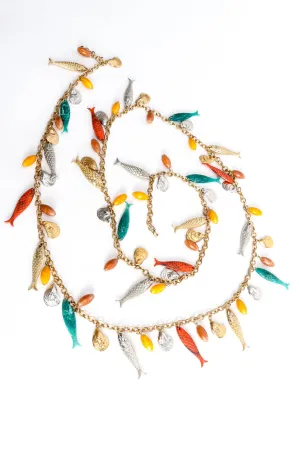 Dancing Fish Shell Charm Necklace