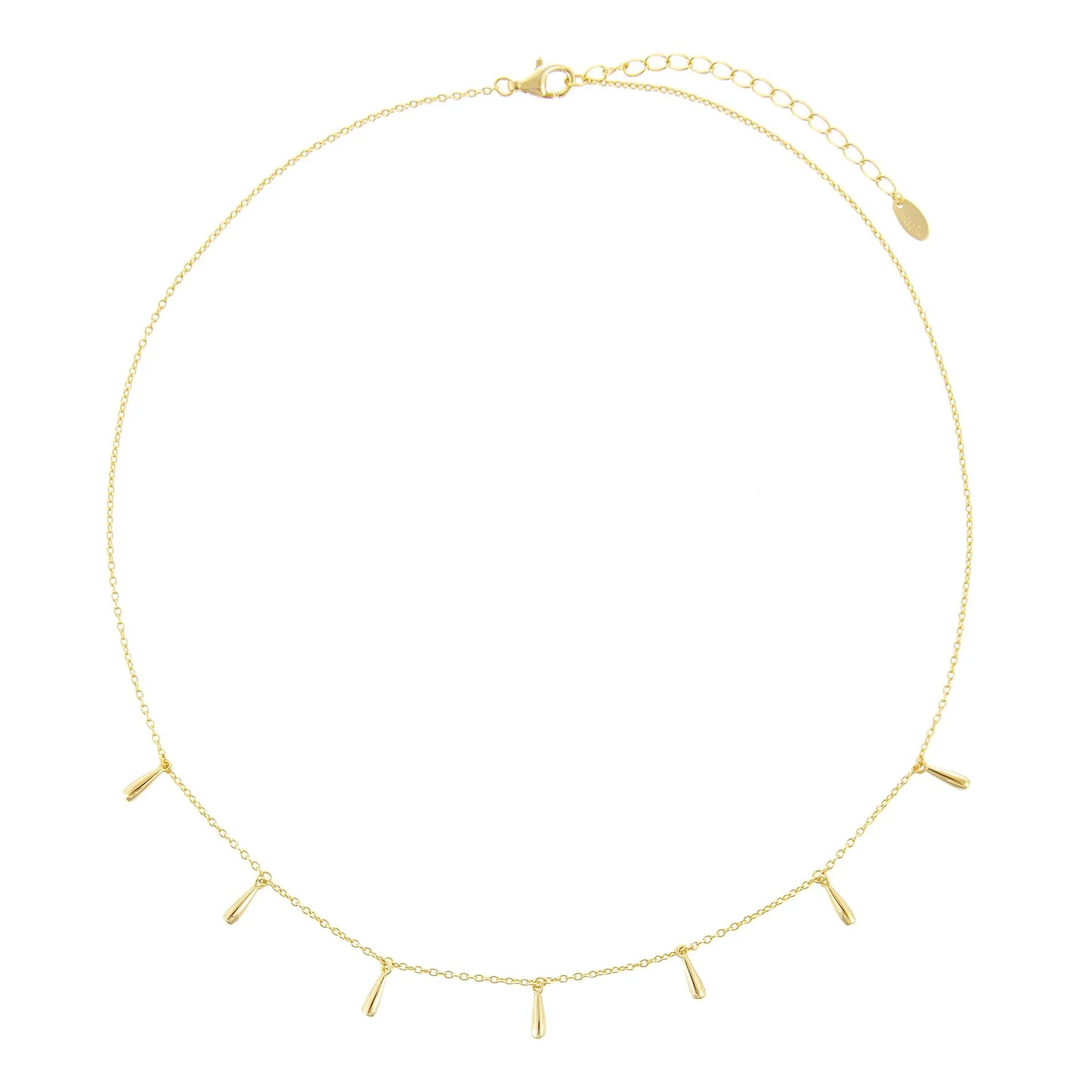 Dangling Solid Teardrop Necklace