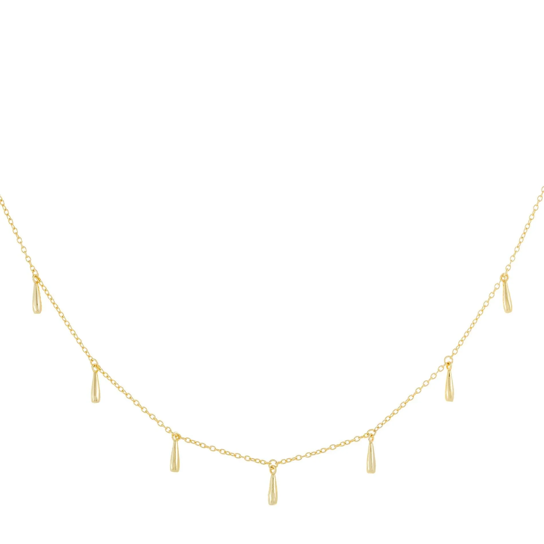 Dangling Solid Teardrop Necklace