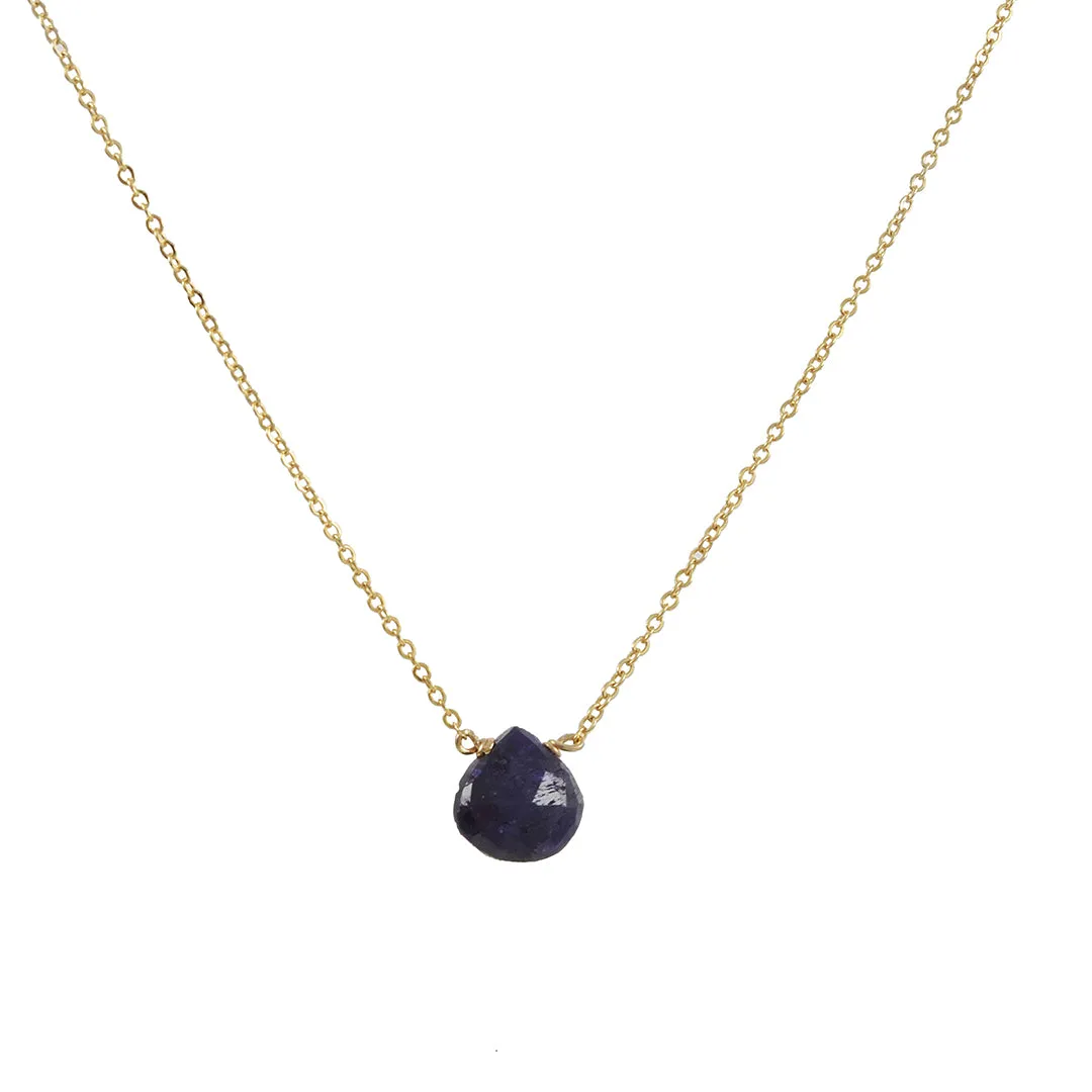 Danielle Welmond - Simple Sapphire Drop Necklace