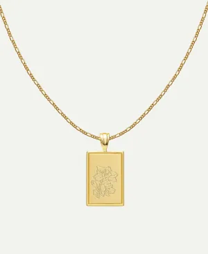 December - Narcissus Birth Flower Pendant Necklace
