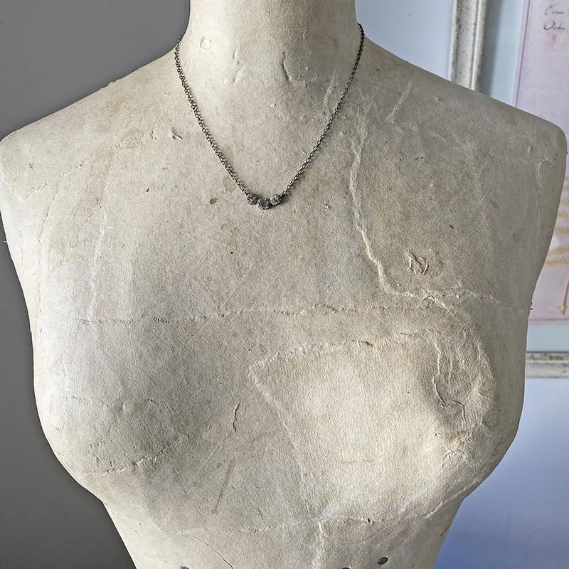 Delicate Diamond Slice Collar Necklace