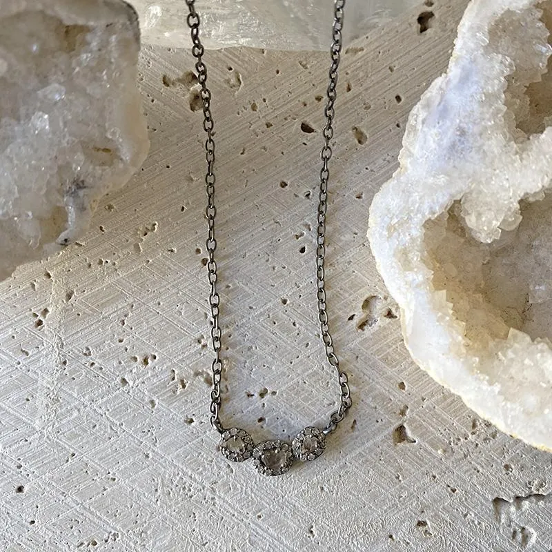Delicate Diamond Slice Collar Necklace