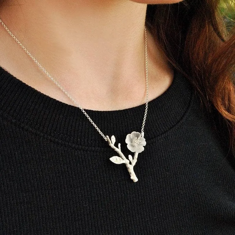 Delicate Flower in the Rain Necklace