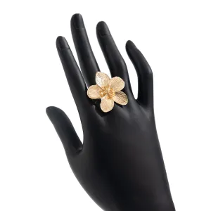 Delicate Gold Silver Plated Flower Ring
