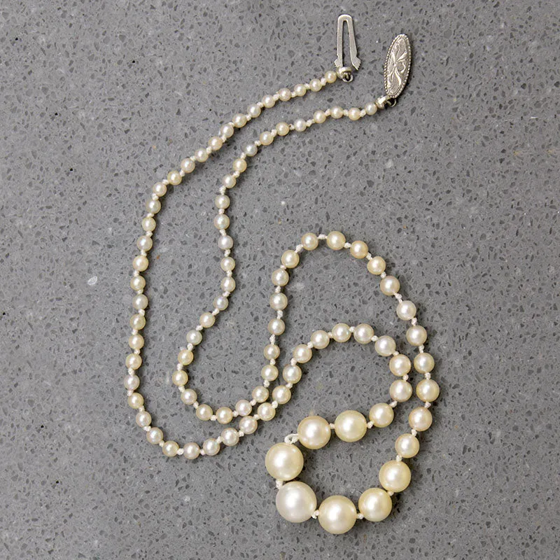 Delicate Princess Length Pearl Necklace