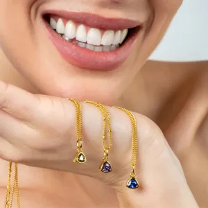 Delicate Vermeil Birthstone Necklace
