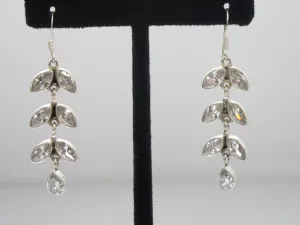 Delicate White Topaz Teardrop Earring Set