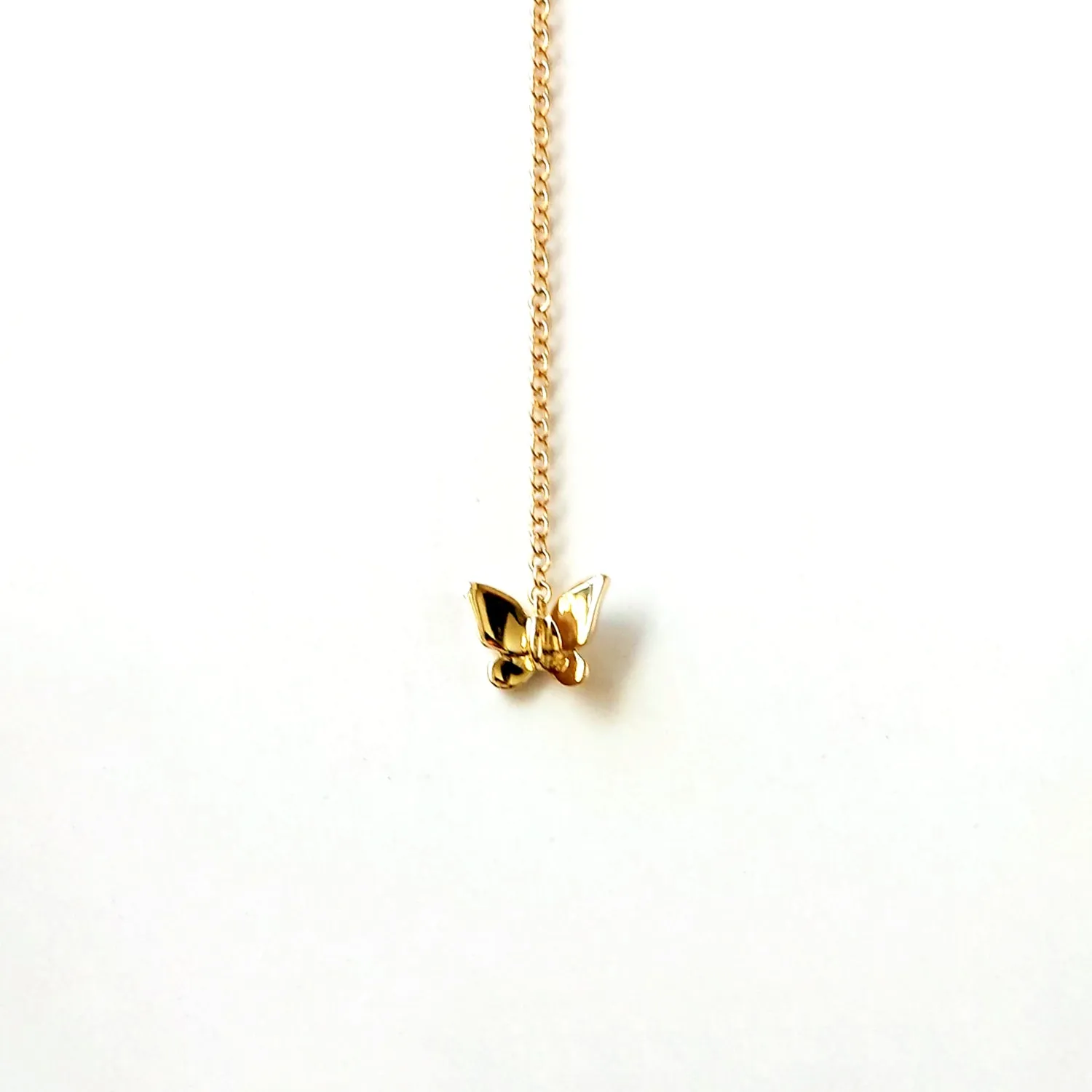 Diamond Butterfly Lariat Necklace