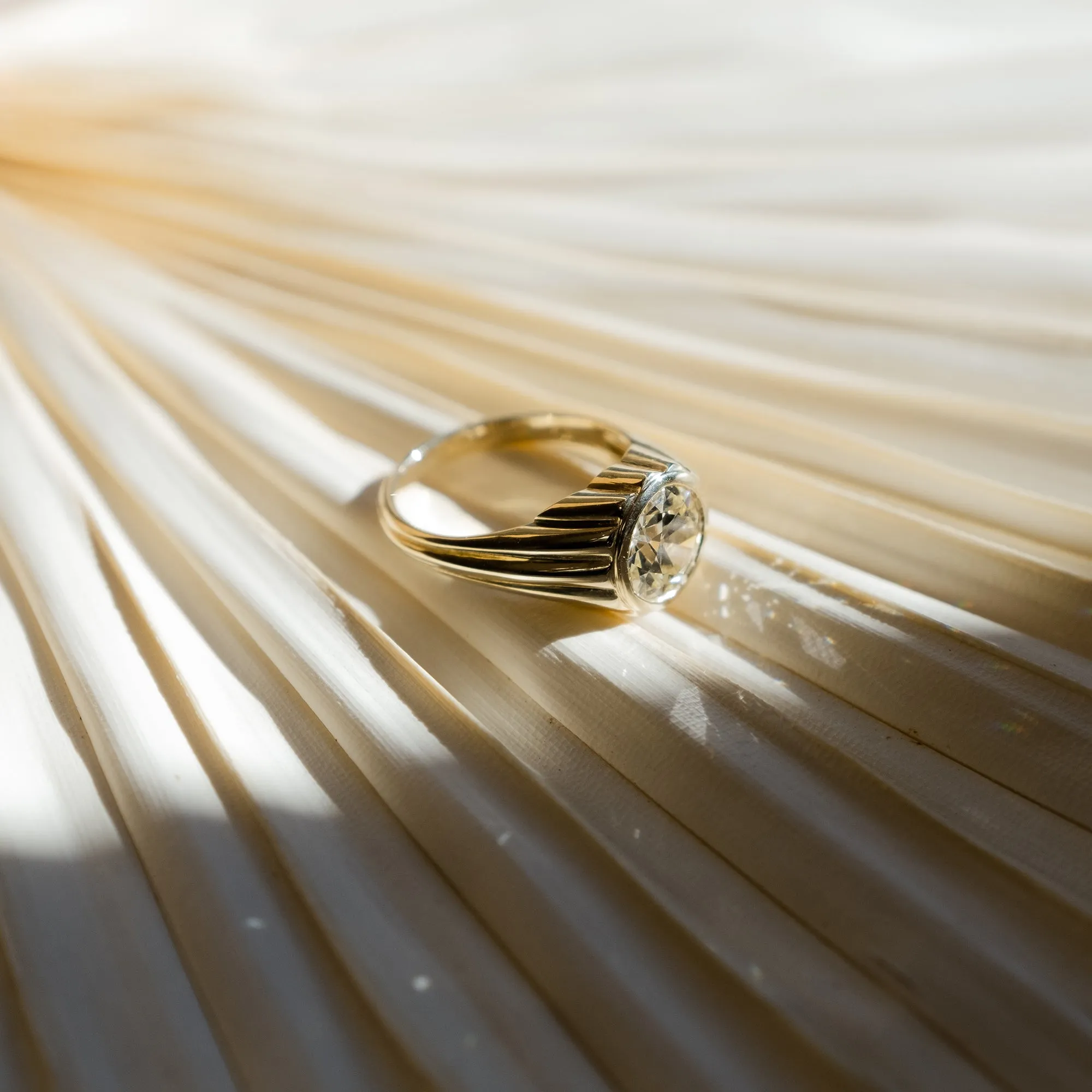 Diamond Column Ring