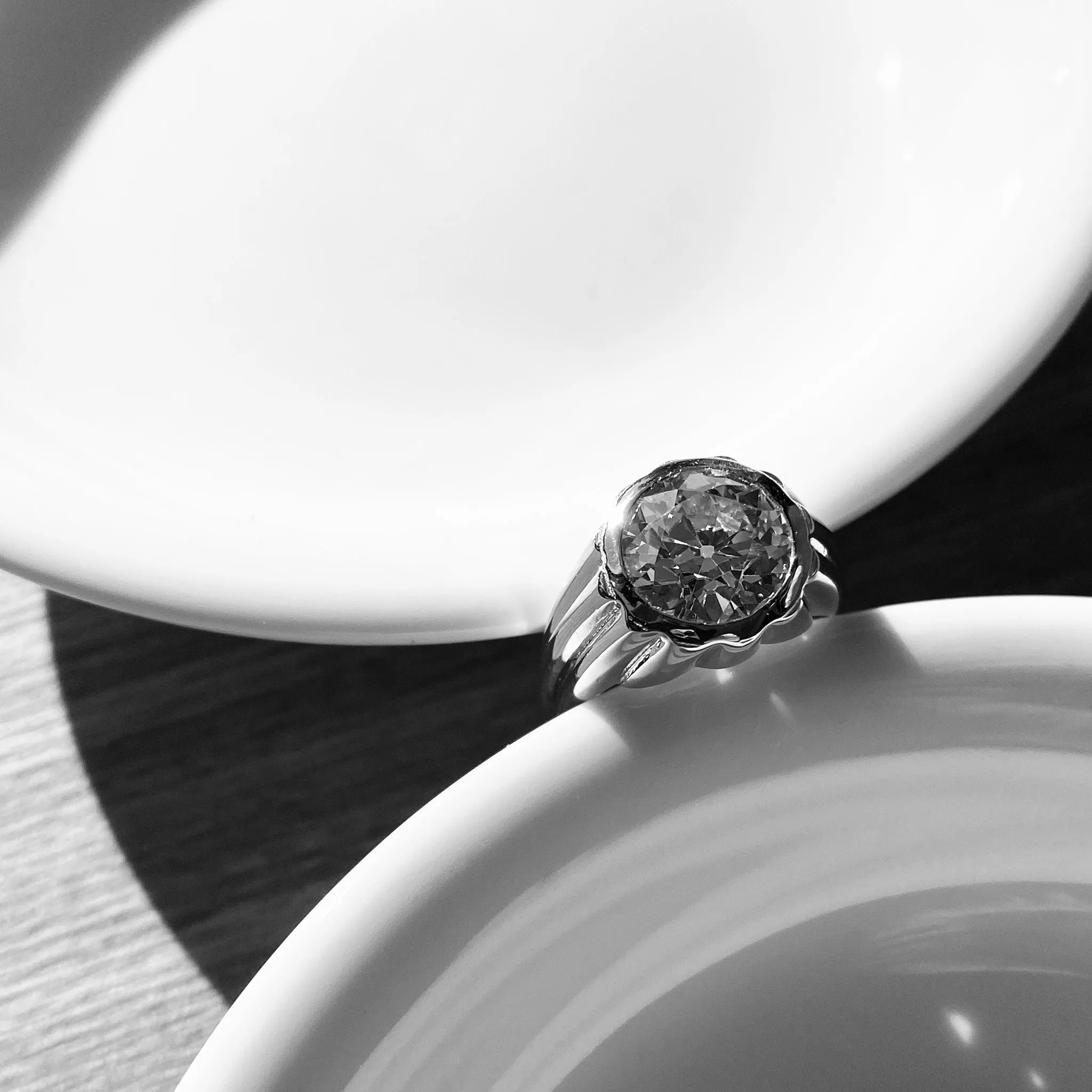 Diamond Column Ring