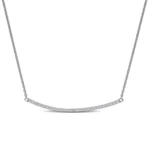 Diamond Curved Bar Necklace