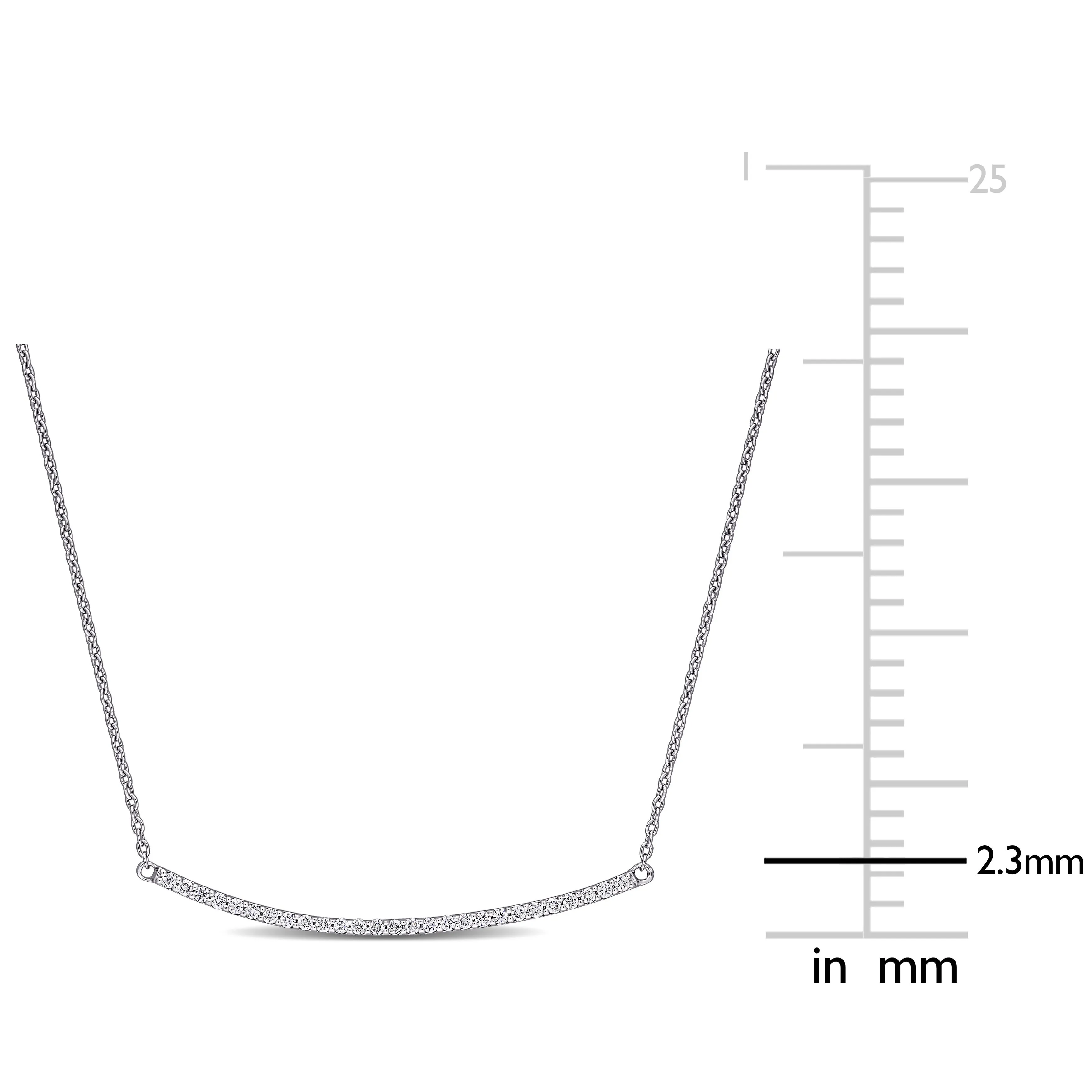 Diamond Curved Bar Necklace