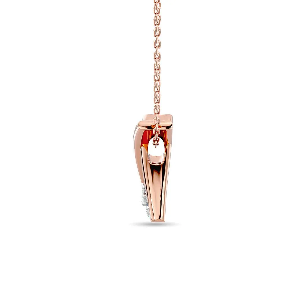 Diamond Fashion Pendant 1/10 CT TW In 10k Rose Gold