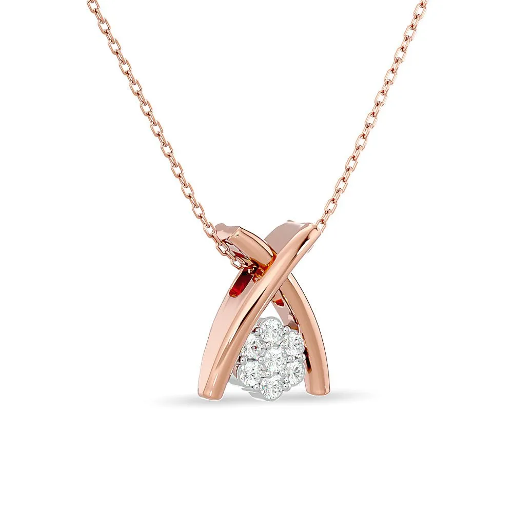 Diamond Fashion Pendant 1/10 CT TW In 10k Rose Gold