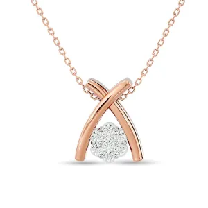 Diamond Fashion Pendant 1/10 CT TW In 10k Rose Gold