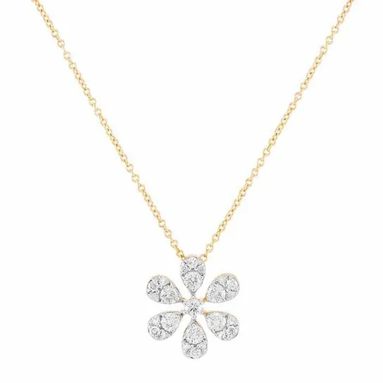 Diamond Flower Necklace