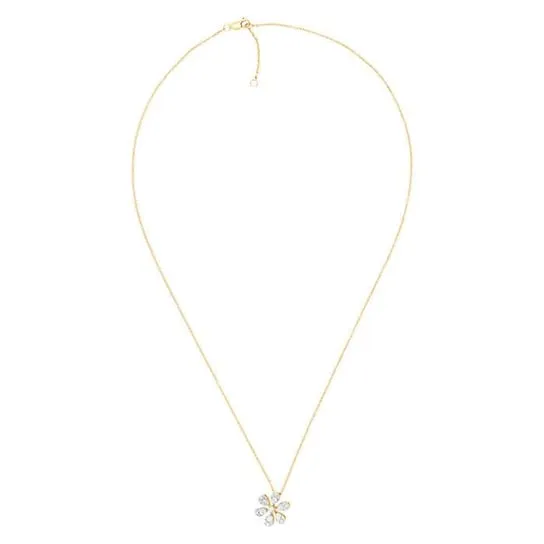 Diamond Flower Necklace