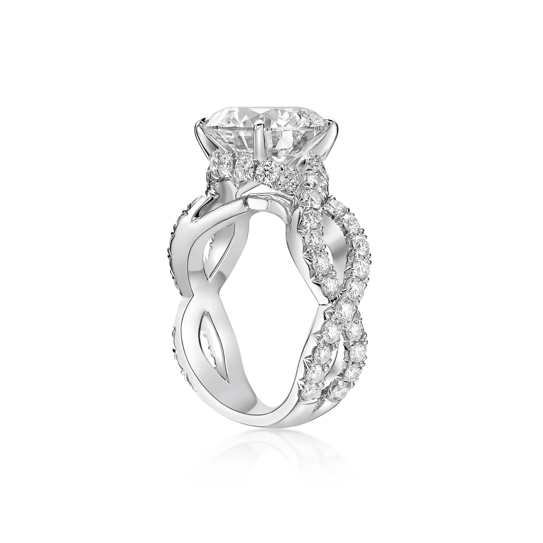 Diamond Intertwined Ring