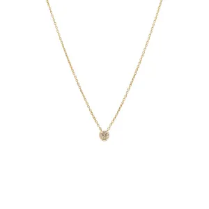 Diamond Mini Flower Necklace 14K