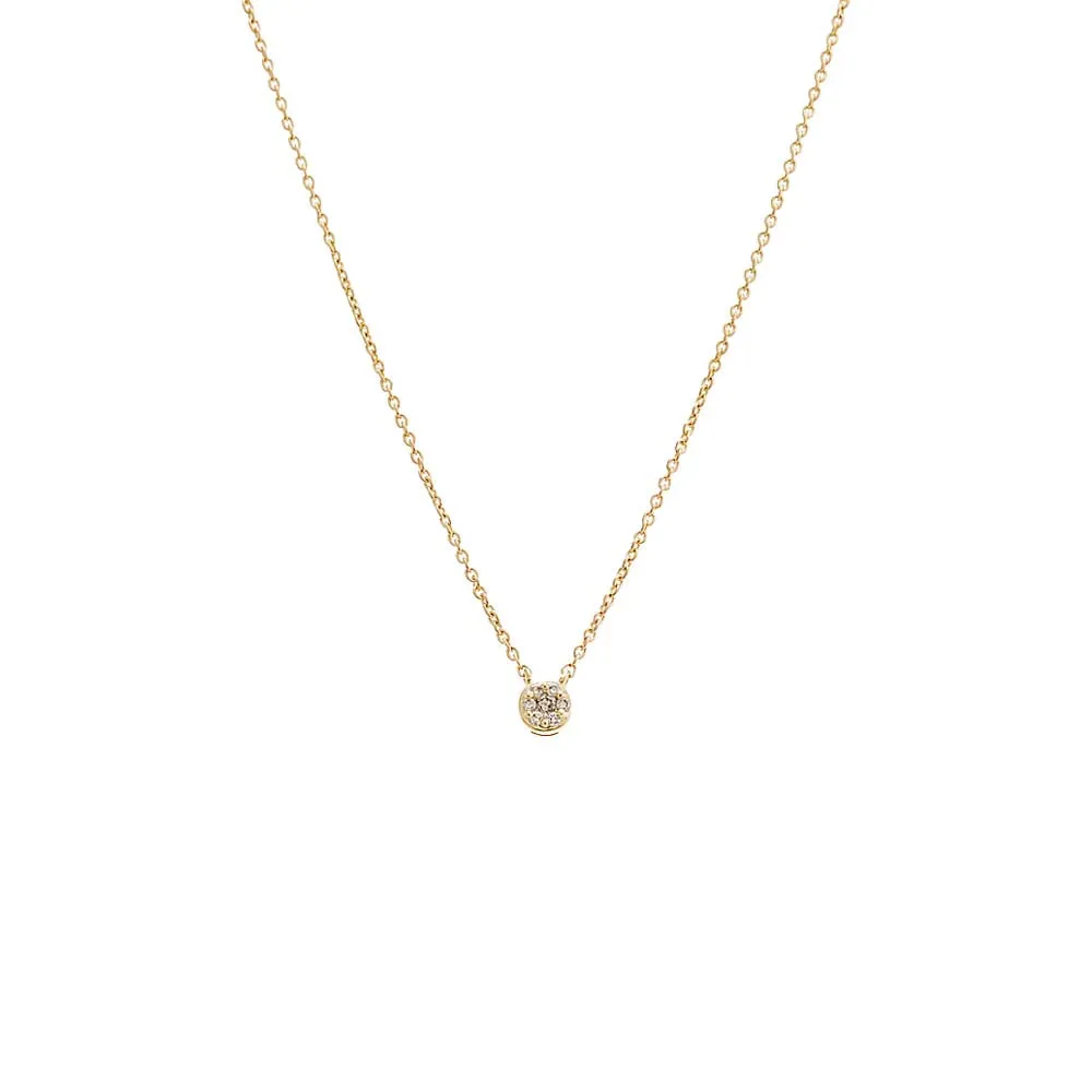Diamond Mini Flower Necklace 14K