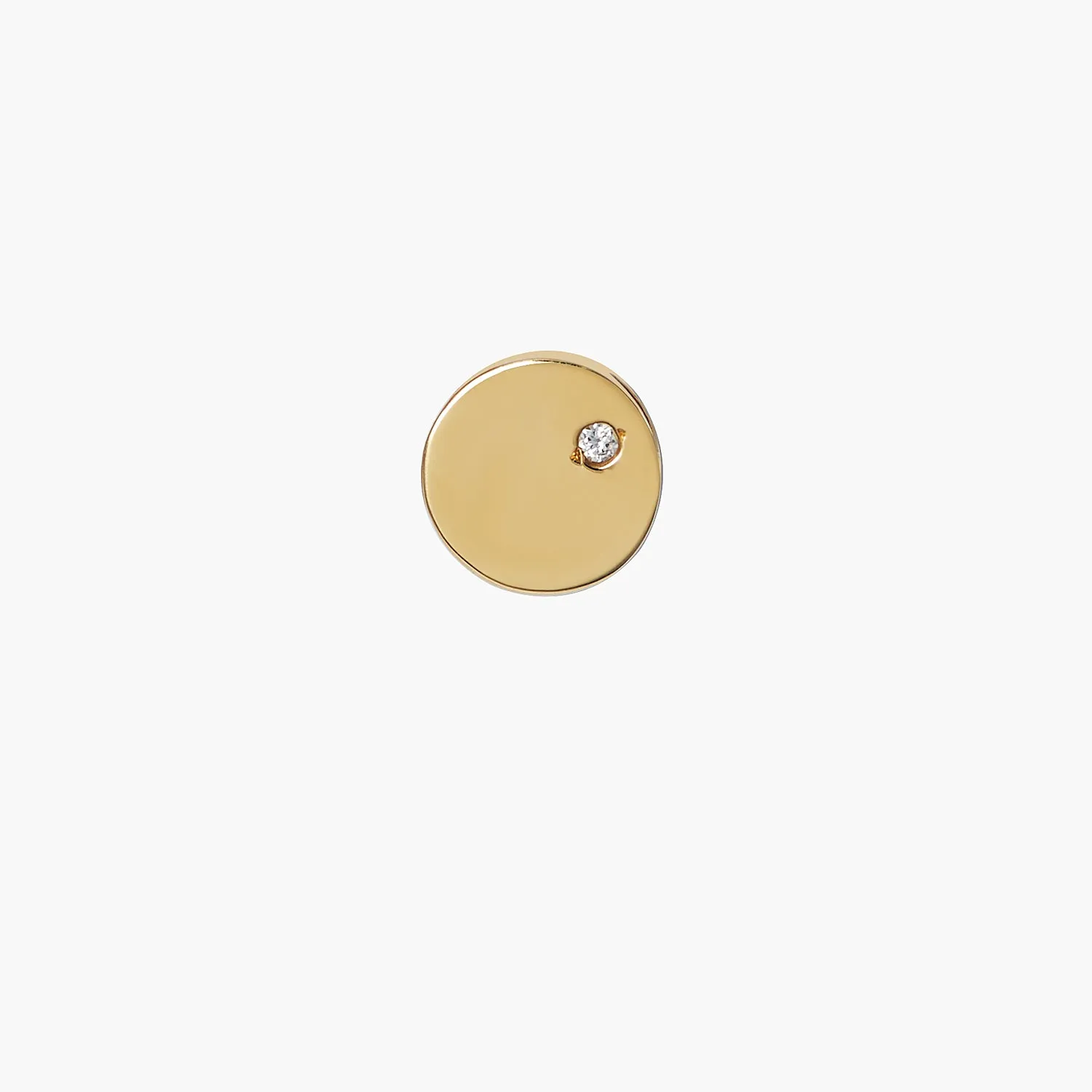 Disk Pendant Necklace With Diamond