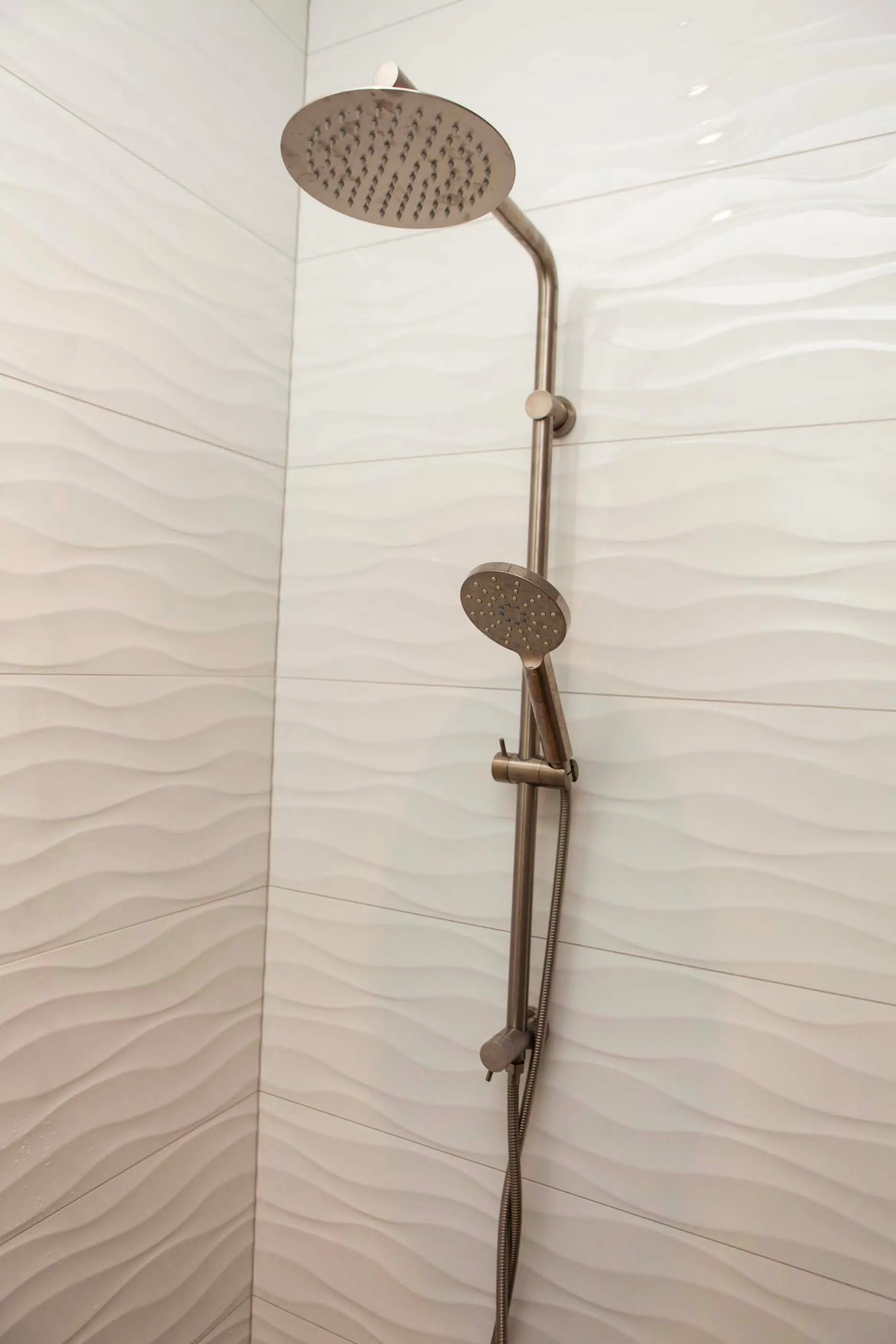 Double Circular Shower Column - Brushed Nickel - CLAS20
