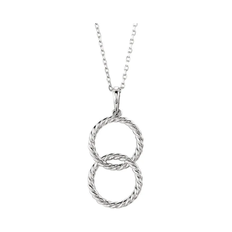 Double Interlocking Circle Necklace