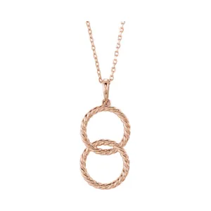 Double Interlocking Circle Necklace