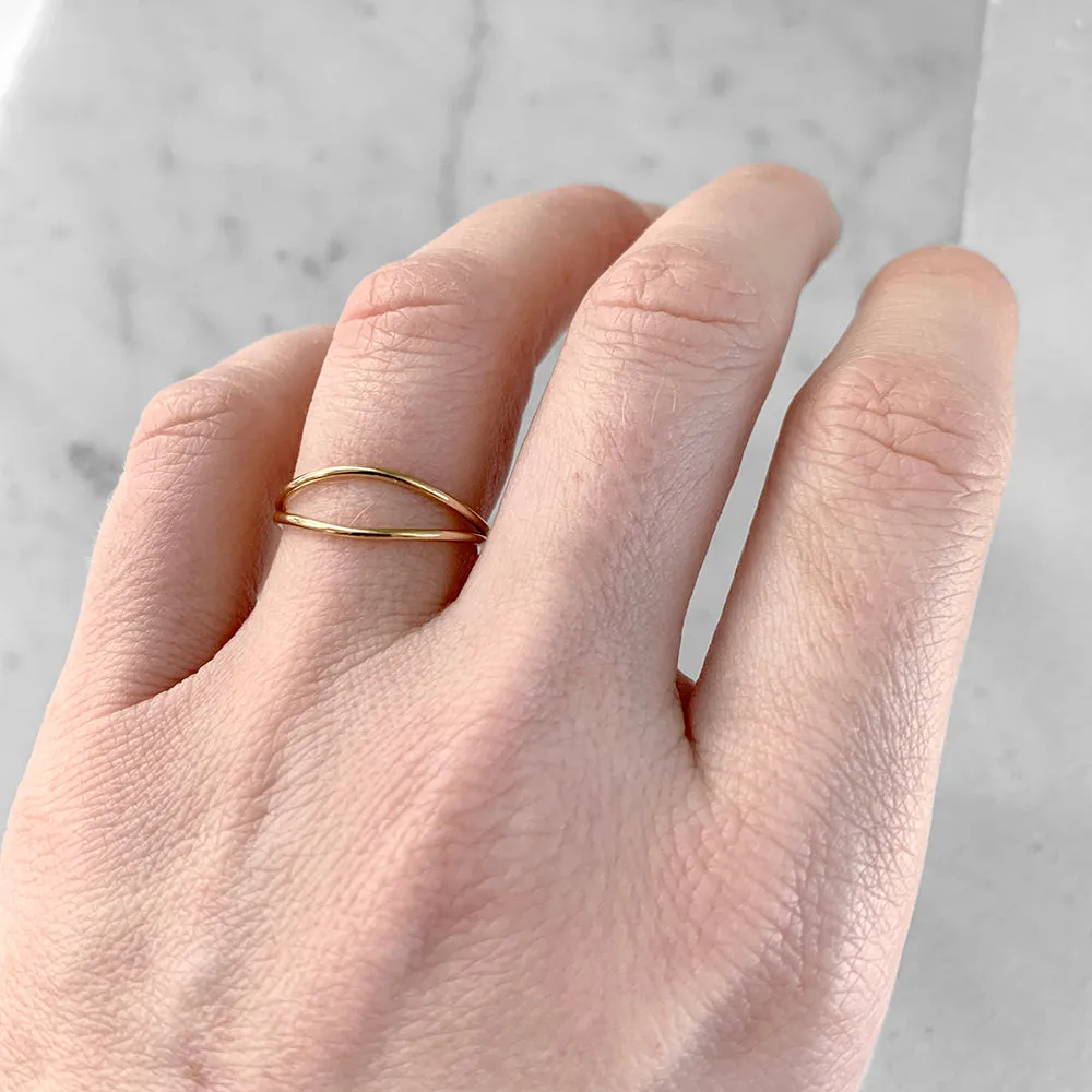 Double Ripple Ring