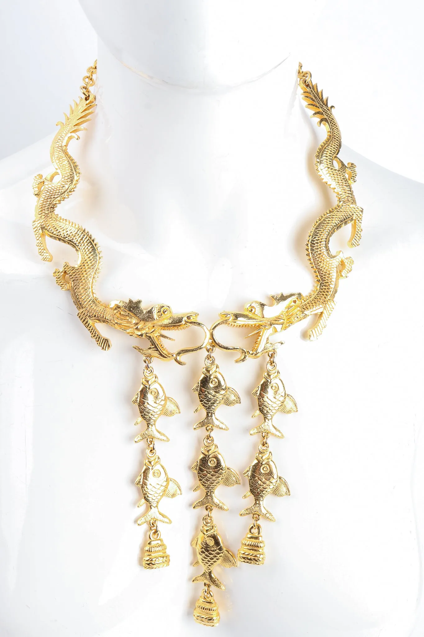 Dragon & Fish Collar Necklace
