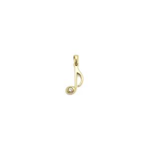 Eight Note Diamond Pendant (14K)
