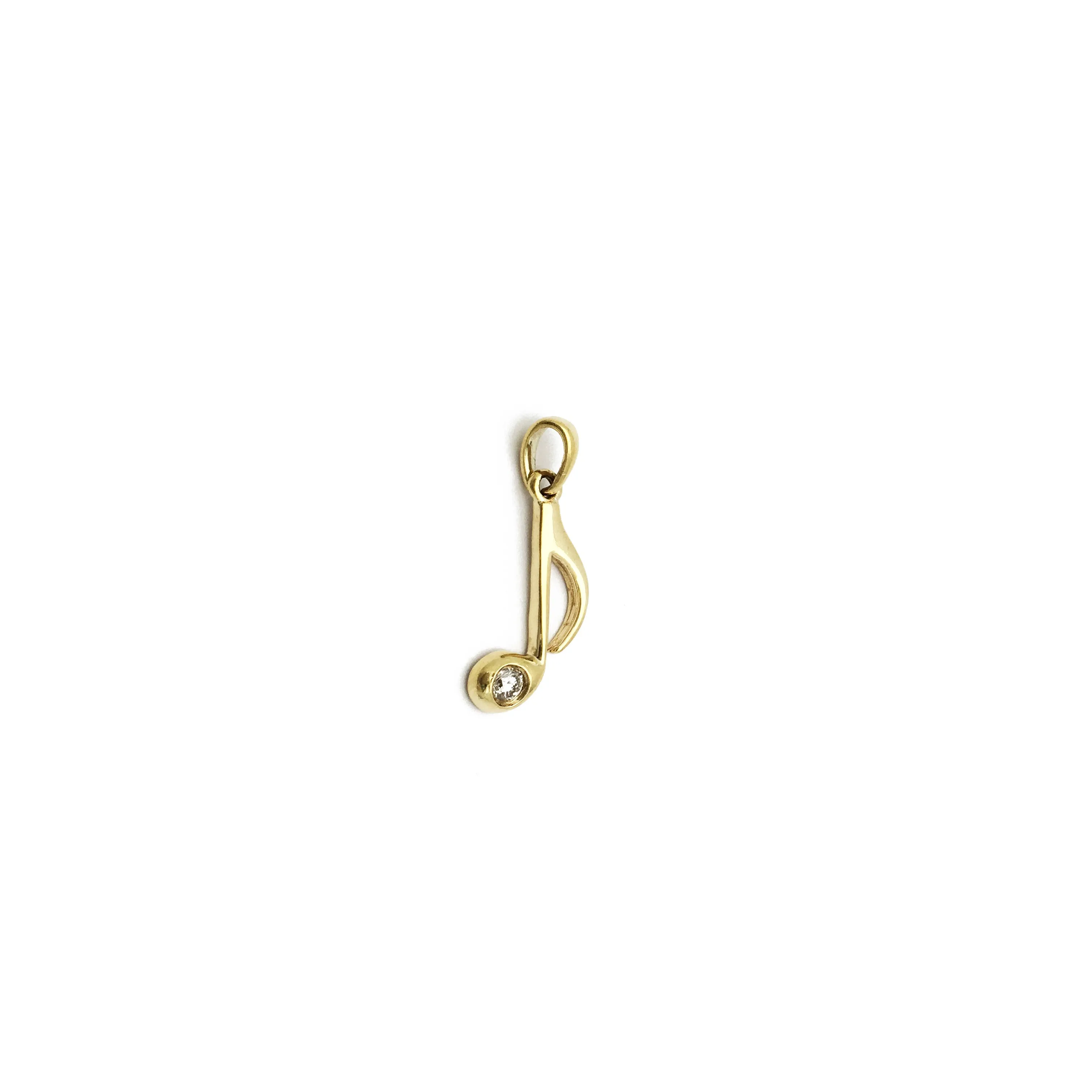 Eight Note Diamond Pendant (14K)