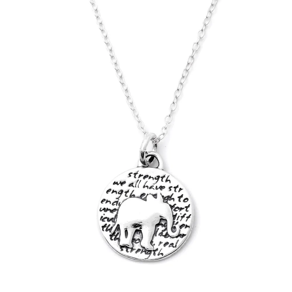 Elephant Necklace (Strength)-D36SM