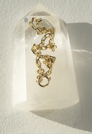 Elongated Diamond Cut Cable Chain 3.95mm 14k Gold Necklace