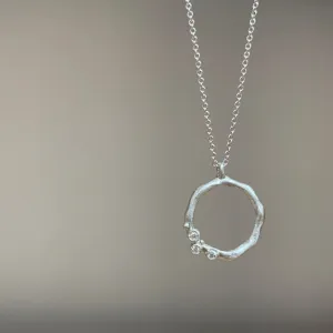 Encrusted Round Branch Pendant