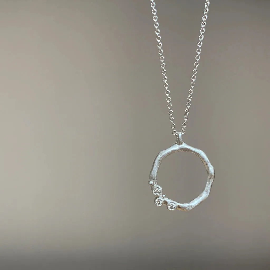 Encrusted Round Branch Pendant