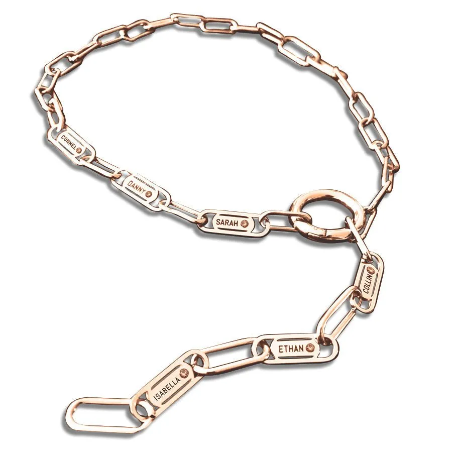 Endless Ties Name Necklace (With Birthstone)