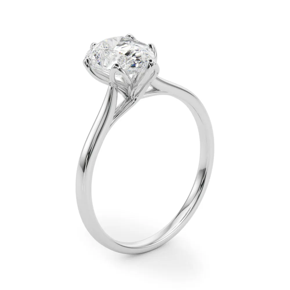 Esme Pear Cut Diamond Solitaire Engagement Ring