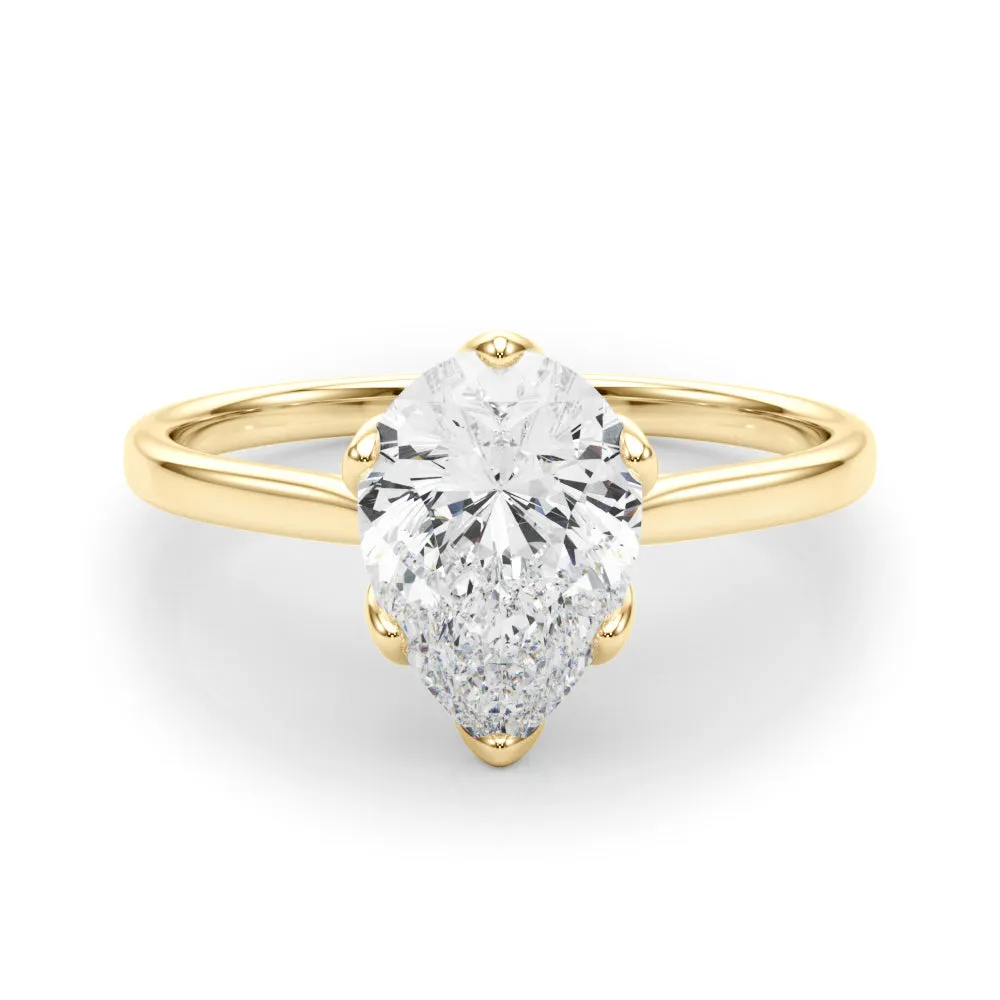 Esme Pear Cut Diamond Solitaire Engagement Ring