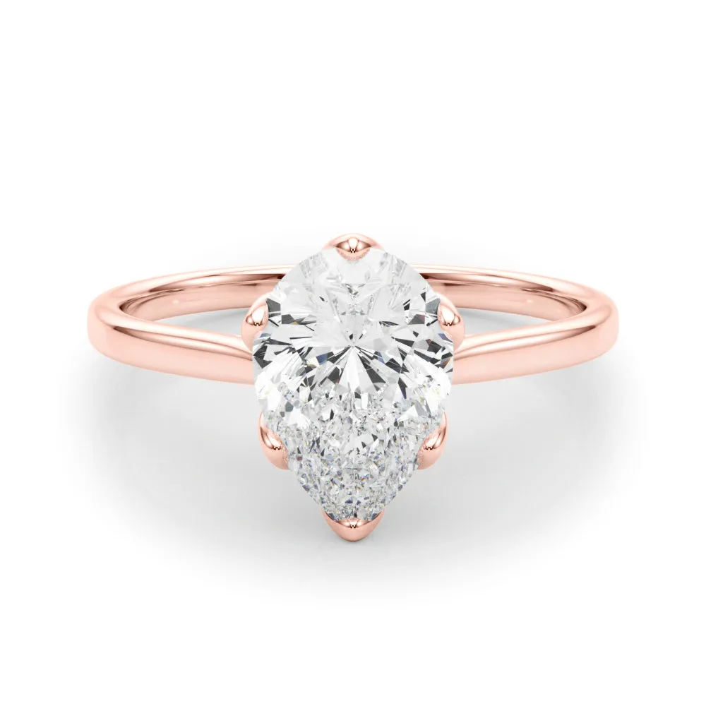 Esme Pear Cut Diamond Solitaire Engagement Ring