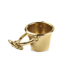 Estate 14k Yellow Gold Bucket Charm