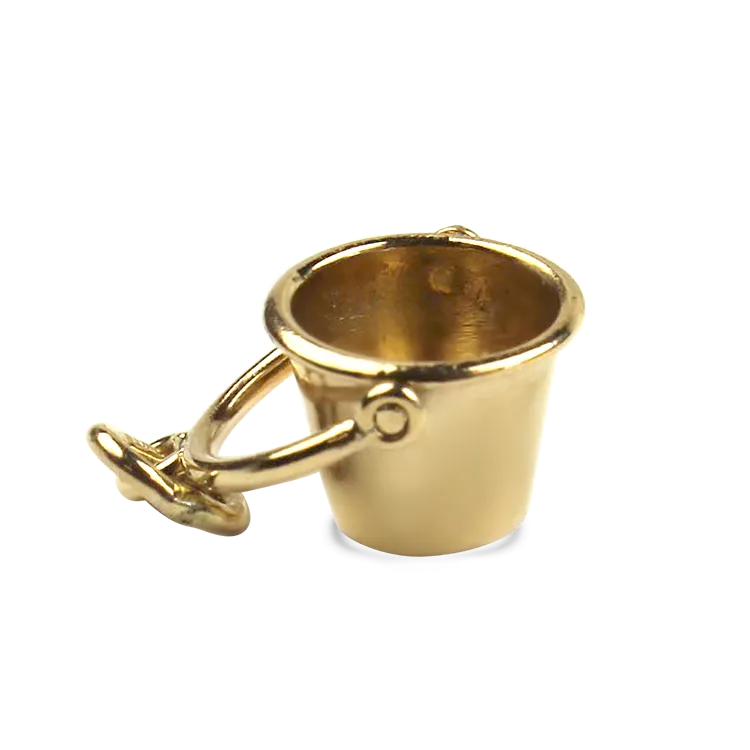 Estate 14k Yellow Gold Bucket Charm