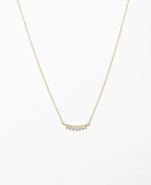 Estelle Round Brilliant Gradient 14k Gold Necklace